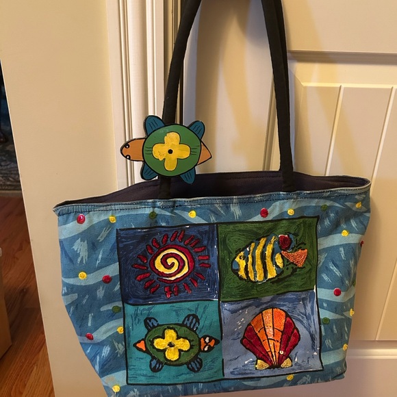 Colorful Fish Pattern Tote Bag - Picture 1 of 8